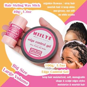 MIILYE Lace Wig Glue and Hair Styling Wax Gel Combo Kit