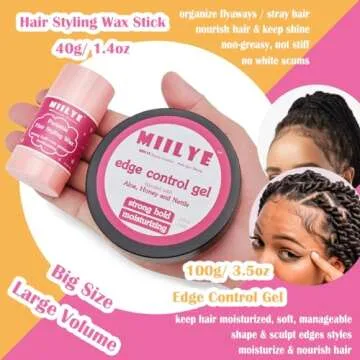 MIILYE Lace Wig Glue and Hair Styling Wax Gel Combo Kit