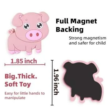 SUPINEEDO Refrigerator Magnets for Kids, Cute Farm Animals Fridge Magnet for Toddlers 1-3 Kids Magnets for Fridge Baby Educational Gift, Full Back Magnetic Toddler Magnets