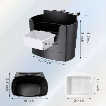 Suvnie Car French Fry Holder, Multi-Purpose Vehicle French Fries Cup Holder with Sauce Holder, Auto ...