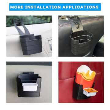 Suvnie Car French Fry Holder with Sauce Holder, Perfect Car Accessory