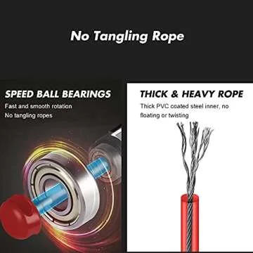 Jump Rope with Counter, Exercise Jumprope for Women Adult, Digital Jumping Skipping Ropes for Workout Fitness - 10ft Adjustable Length with Ball Bearings, Calorie Time Jumps Target, Red