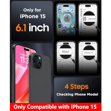 SPIDERCASE Only for iPhone 15 Case, Magnetic with 2 Tempered Glass Screen Protectors, Full Camera Pr...