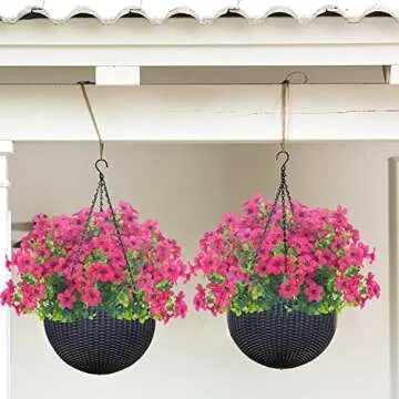 Grunyia 10 Bundles UV Resistant Artificial Flowers