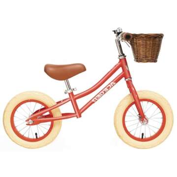 ACEGER 12" Kids Balance Bike with Basket, No Pedal Toddler Bicycle for Early Learning Leg Strength a...