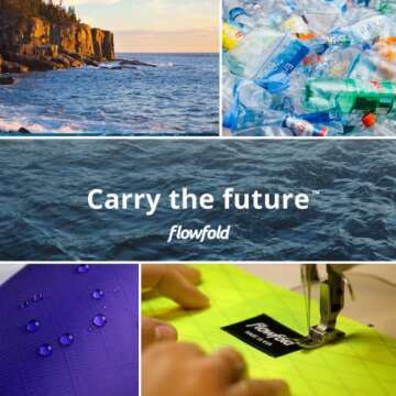 Flowfold Recycled Fabric Mini Zipper Pouch Water Repellent Small Pouch Wallet & Card Pouch for Keys, ID, Coins & AirPods Case Made in USA (Hot Pink, Recycled Material)