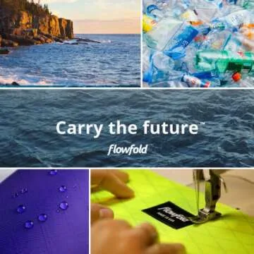 Flowfold Recycled Fabric Mini Zipper Pouch Water Repellent Small Pouch Wallet & Card Pouch for Keys, ID, Coins & AirPods Case Made in USA (Hot Pink, Recycled Material)