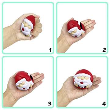 QINGQIU Christmas Squishy Toys 6 Pack for Kids | Stress Relief & Fun