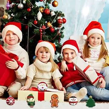 QINGQIU 6 Pack Christmas Squishy Toys for Kids