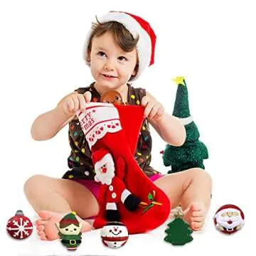 QINGQIU 6 Pack Christmas Squishy Toys for Kids