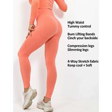MANIFIQUE Seamless Leggings Butt Lifting Tummy Control Yoga Pants for Women
