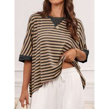 Dokotoo Oversized T-shirts for Women Summer Tops 2024 Plus Size Fashion