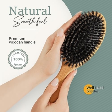 Belula Boar Bristle Hair Brush Set for Healthy Hair