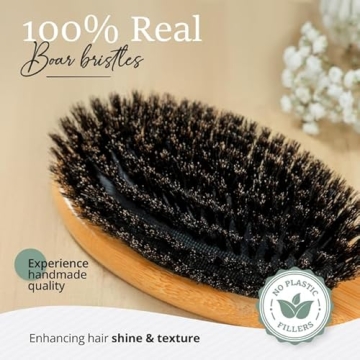 Belula Boar Bristle Hair Brush Set for Healthy Hair
