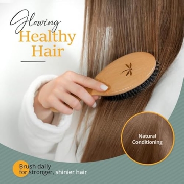 Belula Boar Bristle Hair Brush Set for Healthy Hair