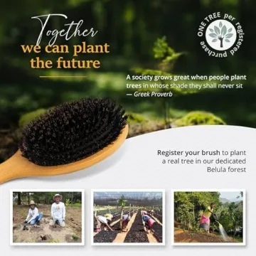 Belula Boar Bristle Hair Brush Set for Healthy Hair