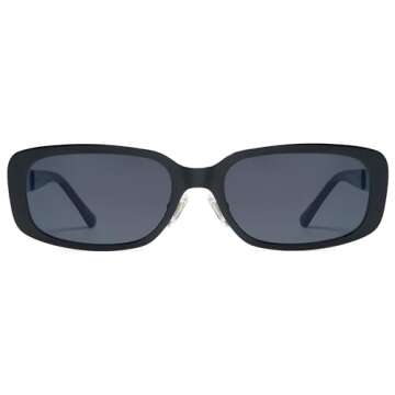 SOJOS Small Face Sunglasses Womens Men Trendy Y2K Designer Cute Shades Petite,Black