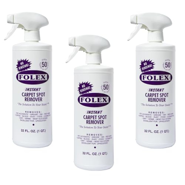 Folex Instant Carpet Spot Remover - 32oz Pack of 3, Best for Stains