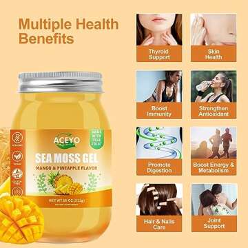 ACEYO Organic Irish Sea Moss Gel - Immune Booster & Energy