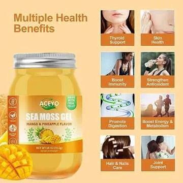 ACEYO Organic Irish Sea Moss Gel - Immune Booster & Energy