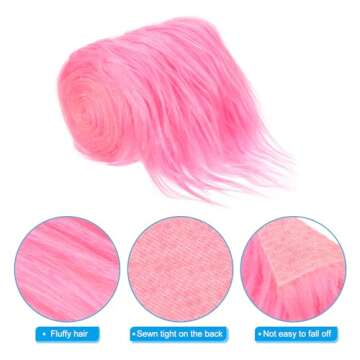 PATIKIL Faux Fur Fabric Strips for DIY Crafts and Decor