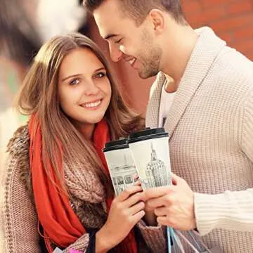 Eco-Friendly 100 Pack Disposable Coffee Cups with Lids