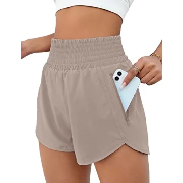 BMJL Women's High Waisted Athletic Shorts with Pocket