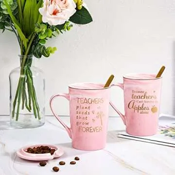 Geiserailie Teacher Appreciation Marble Coffee Mugs Set