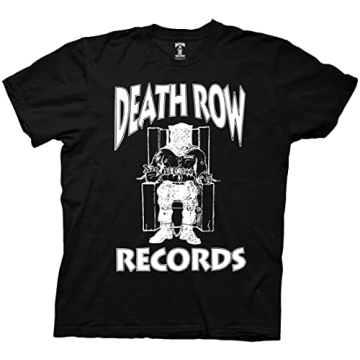Ripple Junction Death Row Records Unisex Cotton Crew T-Shirt - Iconic Logo, Soft Fit, Perfect for Fa...