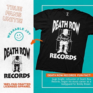 Death Row Records Unisex Cotton Crew T-Shirt - Black