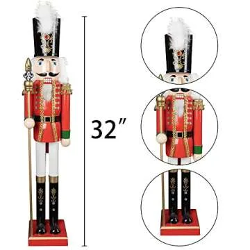 FUNPENY 32 inch Nutcracker for Christmas Decor