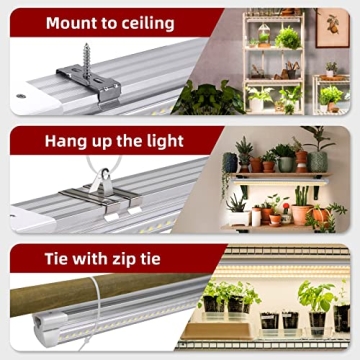 Kihung 4FT LED Grow Lights, Full Spectrum Plant Growth