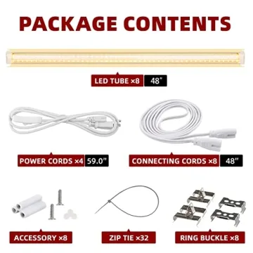 Kihung 4FT LED Grow Lights, Full Spectrum Plant Growth