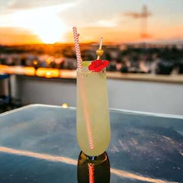 Oojami 9 oz Flute 48 piece Premium Quality Recyclable Unbreakable Crystal Clear Plastic Champagne Glasses Flute in Bulk