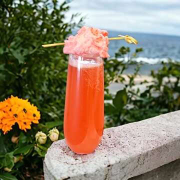 Oojami 9 oz Flute 48 piece Premium Quality Recyclable Unbreakable Crystal Clear Plastic Champagne Glasses Flute in Bulk