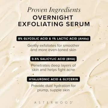 Asterwood Overnight Exfoliating Serum - Exfoliate & Hydrate