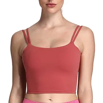 Aoxjox Women's Padded Backless Yoga Crop Tank Top