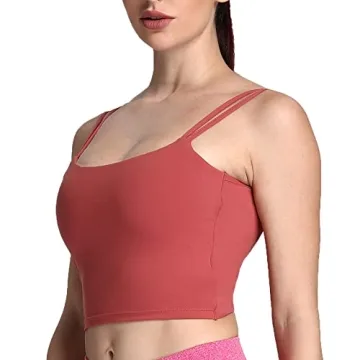 Aoxjox Women's Padded Backless Yoga Crop Tank Top