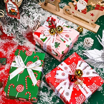 WRAPAHOLIC Christmas Wrapping Paper - 4 Rolls of Gnome Designs