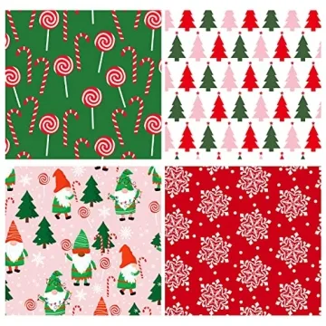 WRAPAHOLIC Christmas Wrapping Paper - 4 Rolls of Gnome Designs