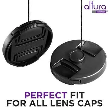 Altura Photo 5 Pcs Lens Cap Leash - Keeper Tether Holder for Canon Sony Nikon Sigma Tamron DSLR & Mirrorless Camera Lenses