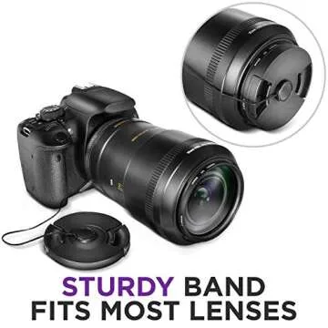 Altura Photo 5 Pcs Lens Cap Leash - Keeper Tether Holder for Canon Sony Nikon Sigma Tamron DSLR & Mirrorless Camera Lenses