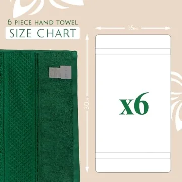 MAURA Luxury Turkish Cotton Hunter Green Hand Towels Set
