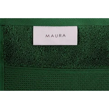 MAURA Luxury Turkish Cotton Hunter Green Hand Towels Set