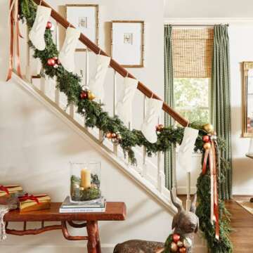 Kunyida Pack 6,14" Unique Ivory White Knit Christmas Stockings