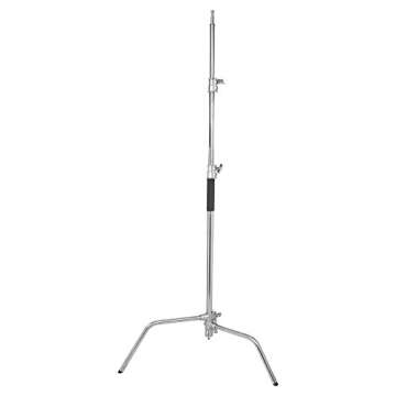 Interfit LS306 Studio Essentials Professional - 10' C-Stand with 4' Boom Arm and Grip Head, Silver