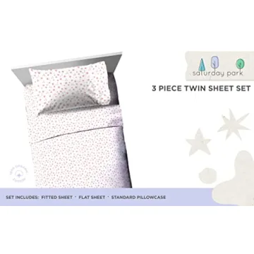 Saturday Park Twin Sheet Set - 100% Organic Cotton Sheets