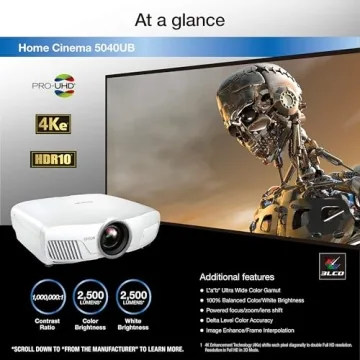 Epson Home Cinema 5040UB 4K HDR Projector for Stunning Images