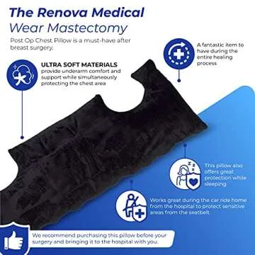 RENOVA Mastectomy Pillow - Comfort for Post Op Recovery