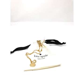 Kate Spade Spot The Spade Pave Charm Pendant Necklace Gold